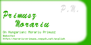 primusz morariu business card